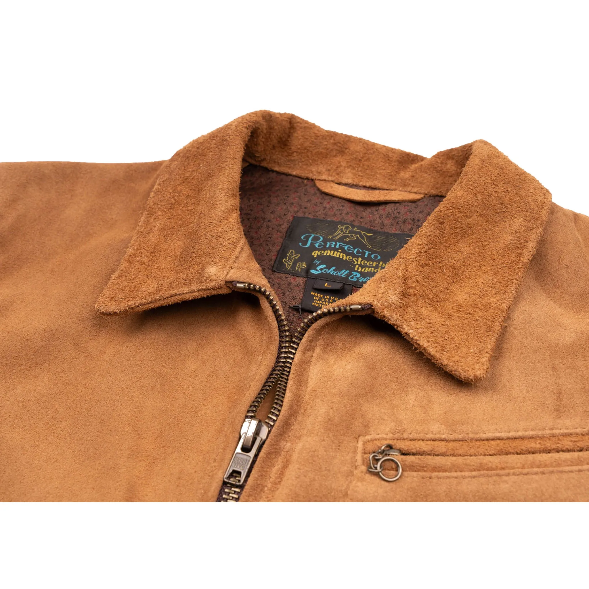375 - Unlined Rough Out Cowhide Jacket