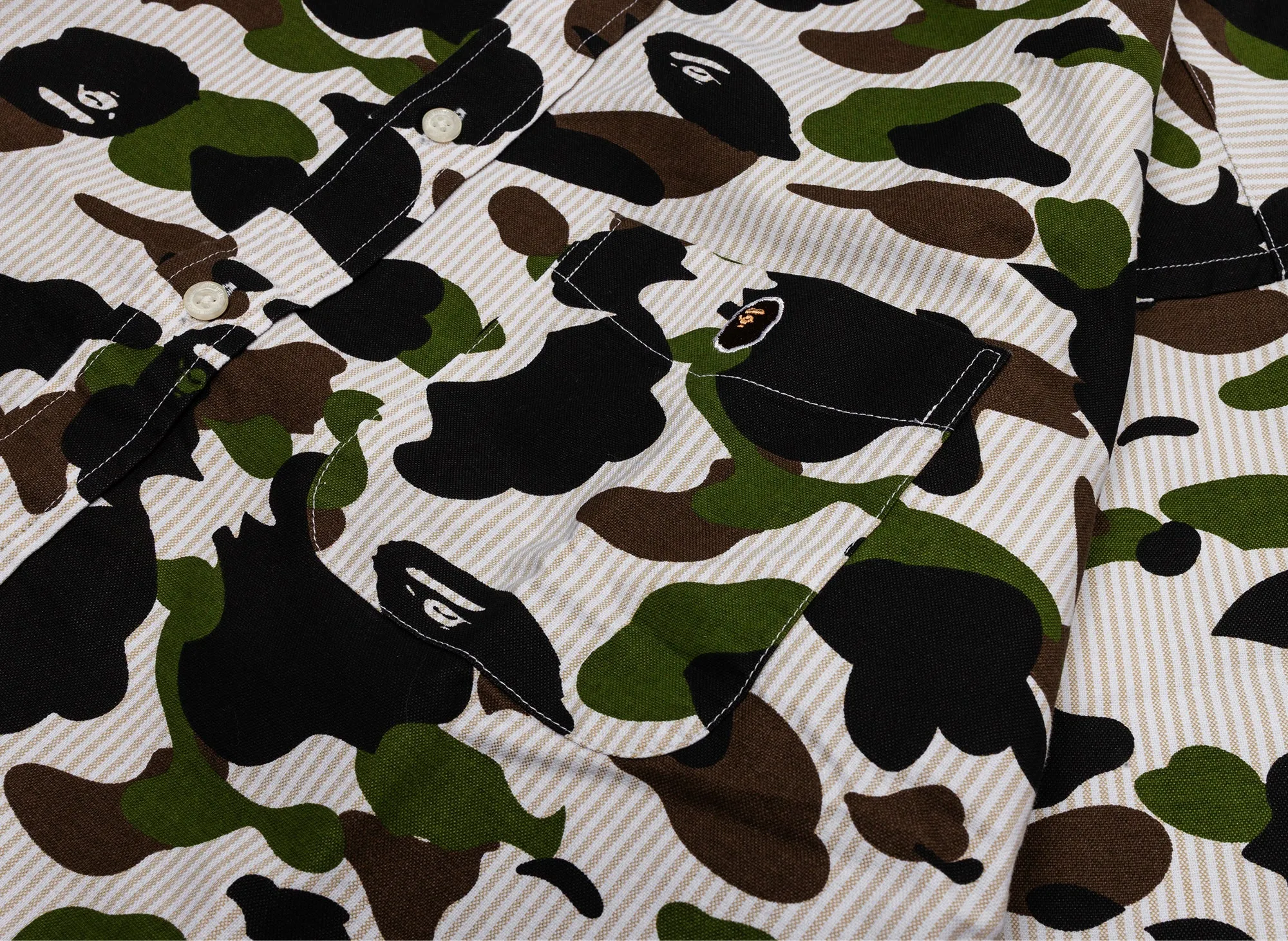A Bathing Ape 1st Camo Stripe Relaxed Fit L/S Shirt xld
