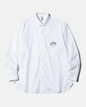 AARON CHANG BAGGY FIT OXFORD SPORT SHIRT - WHITE