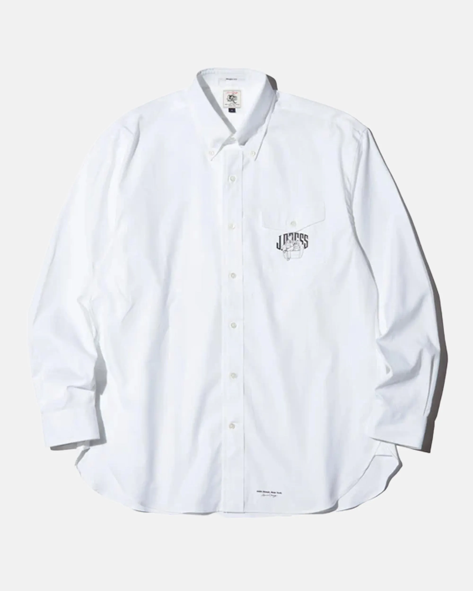 AARON CHANG BAGGY FIT OXFORD SPORT SHIRT - WHITE