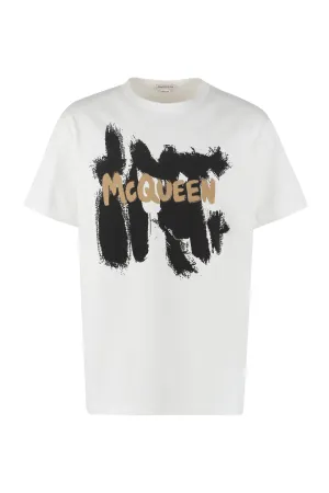 Alexander McQueen Logo Printed Crewneck T-Shirt