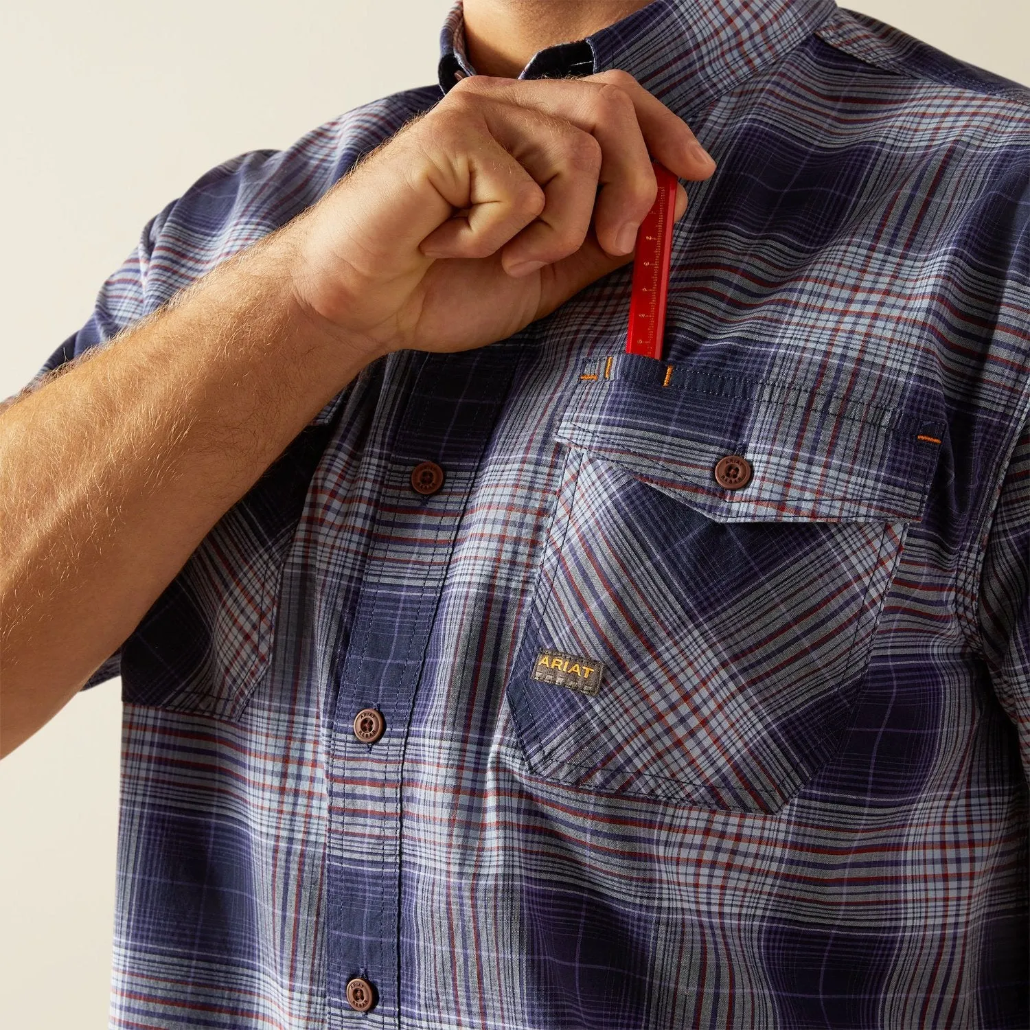 Ariat Men's Made Tough Durastretch Button-Down Short Sleeve Work Shirt