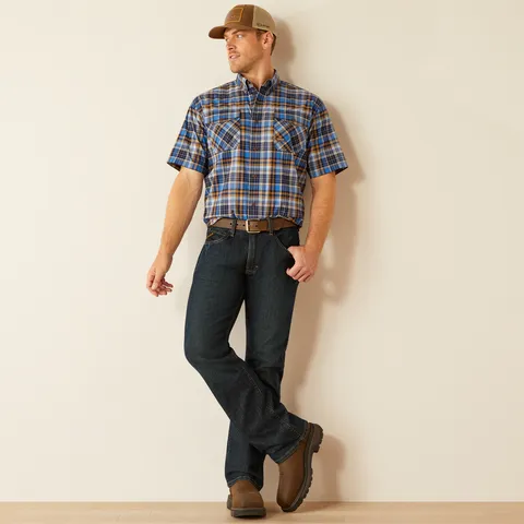 Ariat Men's Made Tough Durastretch Button-Down Short Sleeve Work Shirt