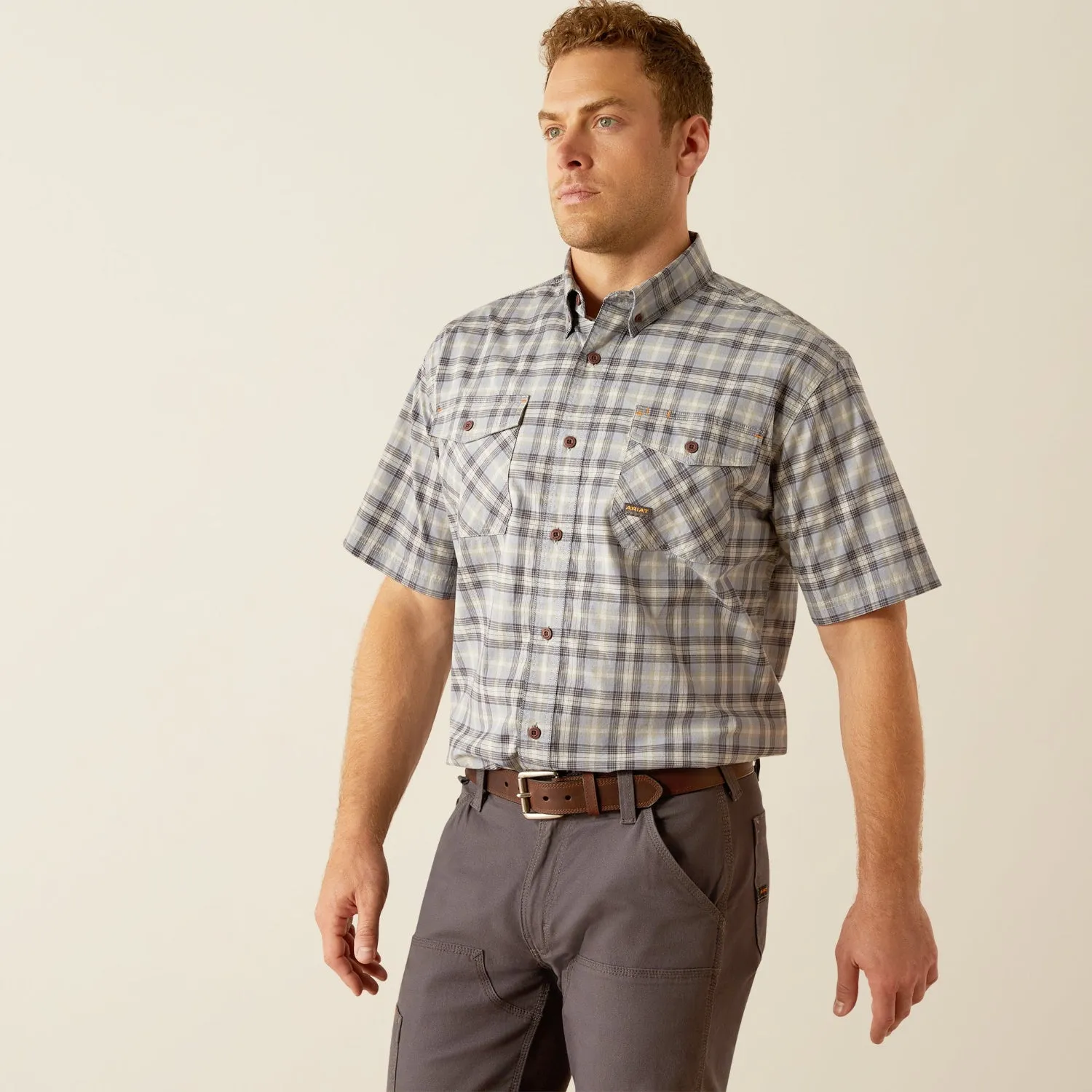 Ariat Men's Made Tough Durastretch Button-Down Short Sleeve Work Shirt