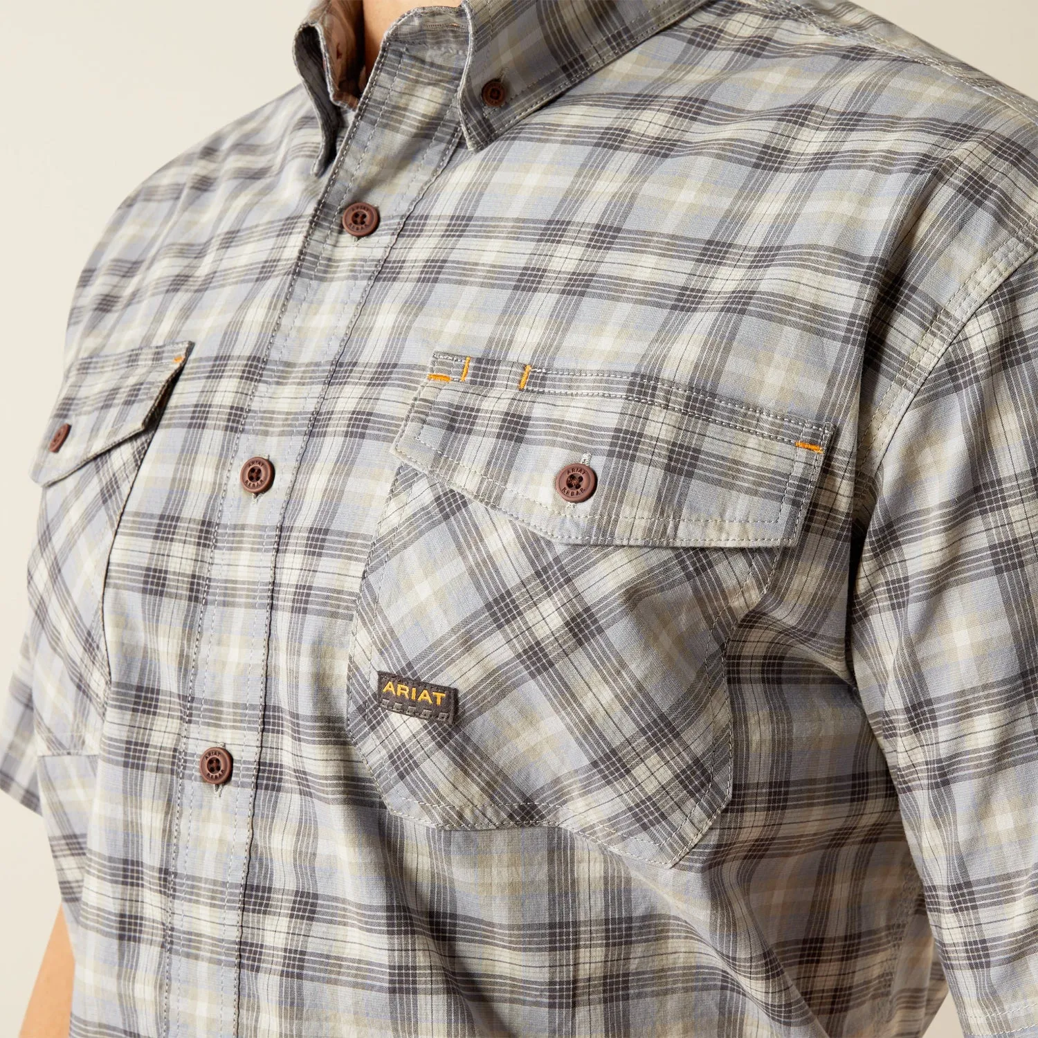 Ariat Men's Made Tough Durastretch Button-Down Short Sleeve Work Shirt