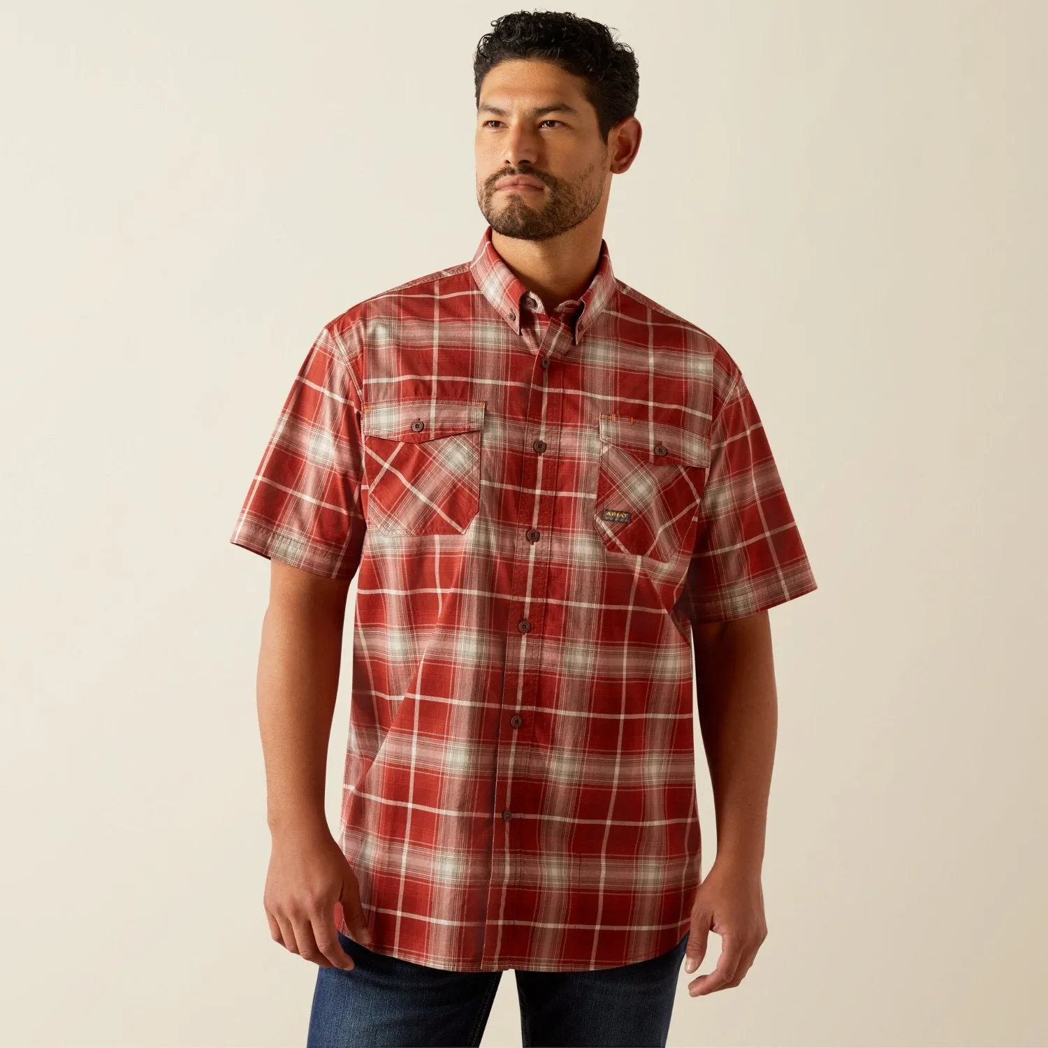 Ariat Men's Made Tough Durastretch Button-Down Short Sleeve Work Shirt