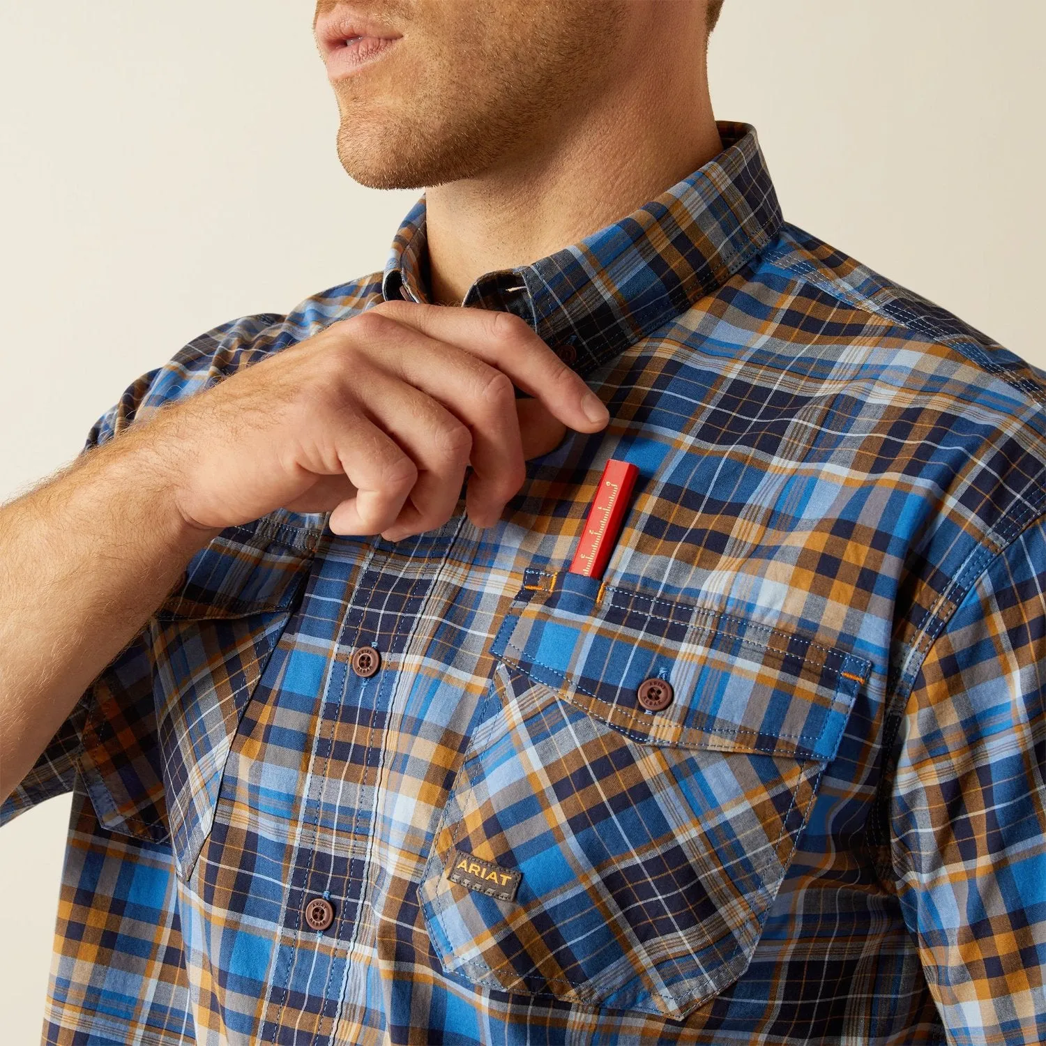 Ariat Men's Made Tough Durastretch Button-Down Short Sleeve Work Shirt