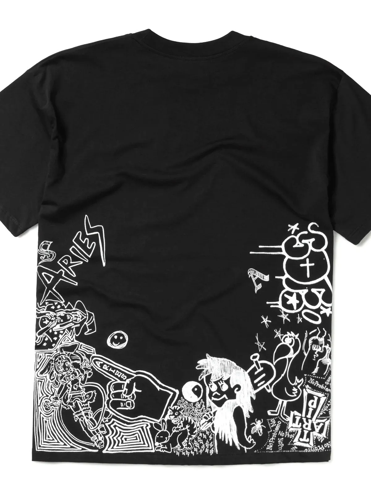 Aries Logo Printed Crewneck T-Shirt
