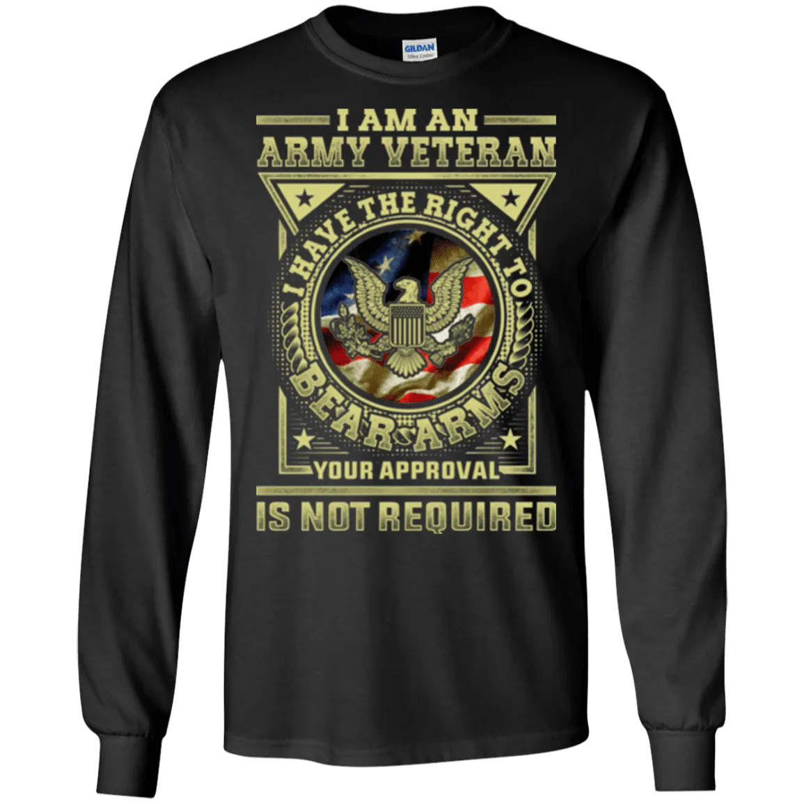 Army Veteran Have the Right To Bear Arms Men Front T Shirts