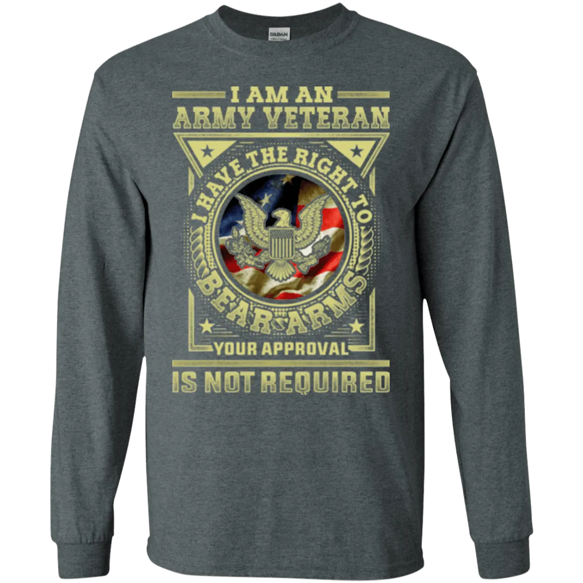 Army Veteran Have the Right To Bear Arms Men Front T Shirts