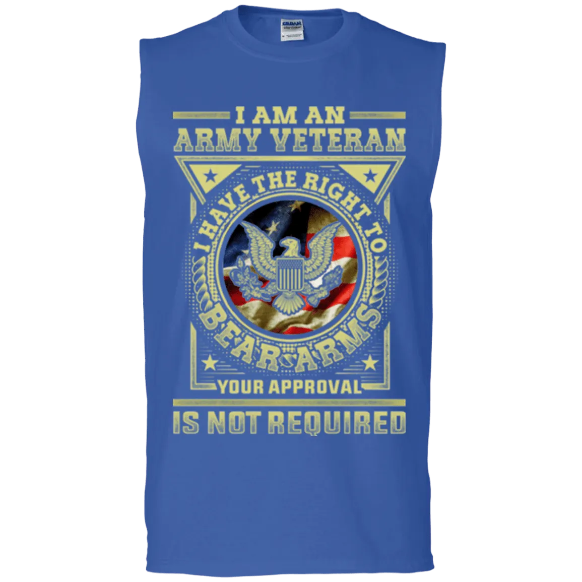 Army Veteran Have the Right To Bear Arms Men Front T Shirts