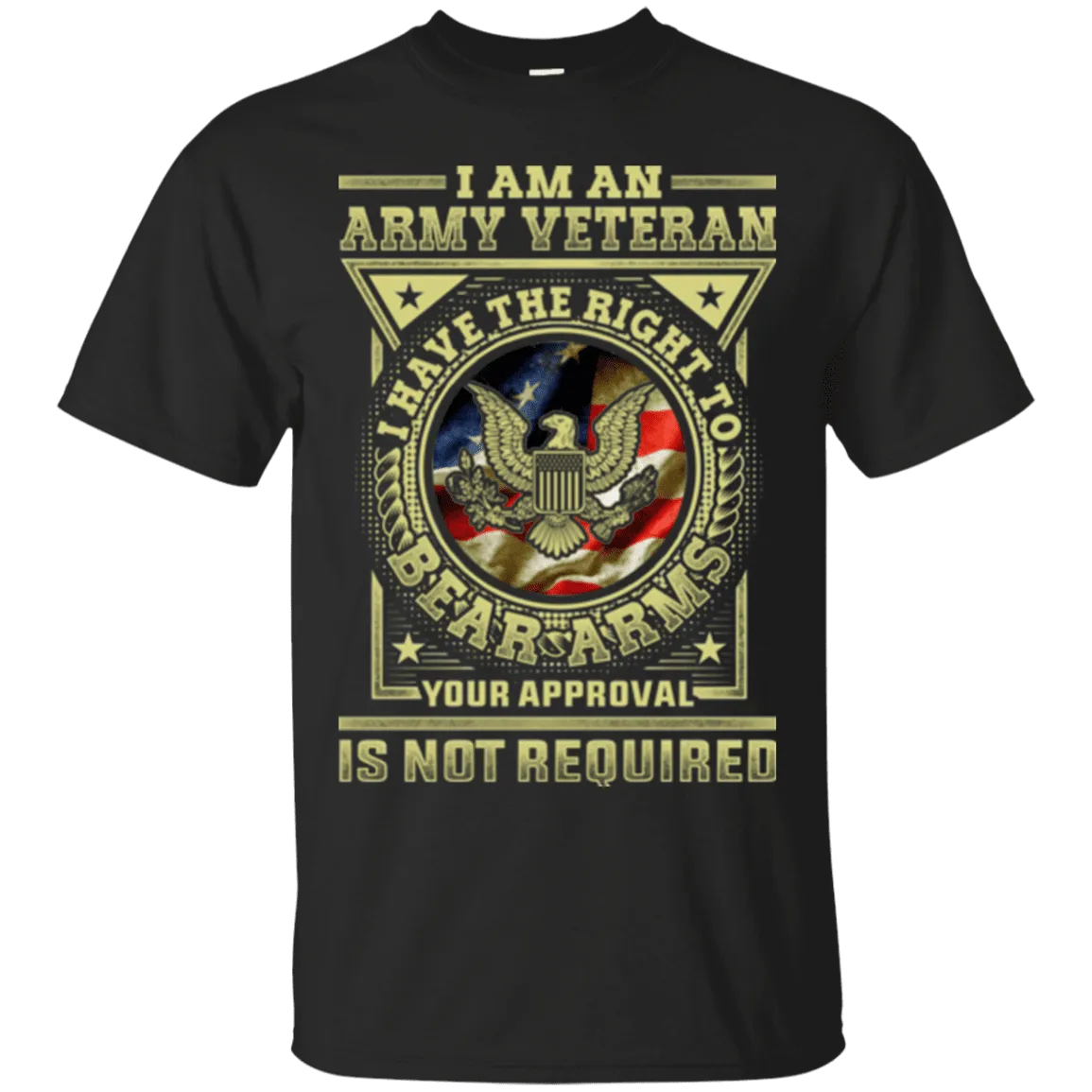 Army Veteran Have the Right To Bear Arms Men Front T Shirts
