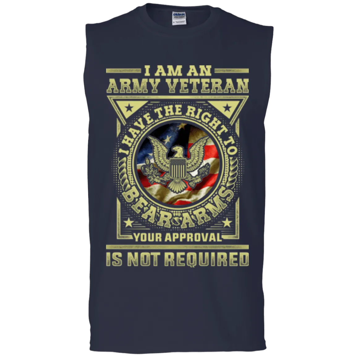 Army Veteran Have the Right To Bear Arms Men Front T Shirts