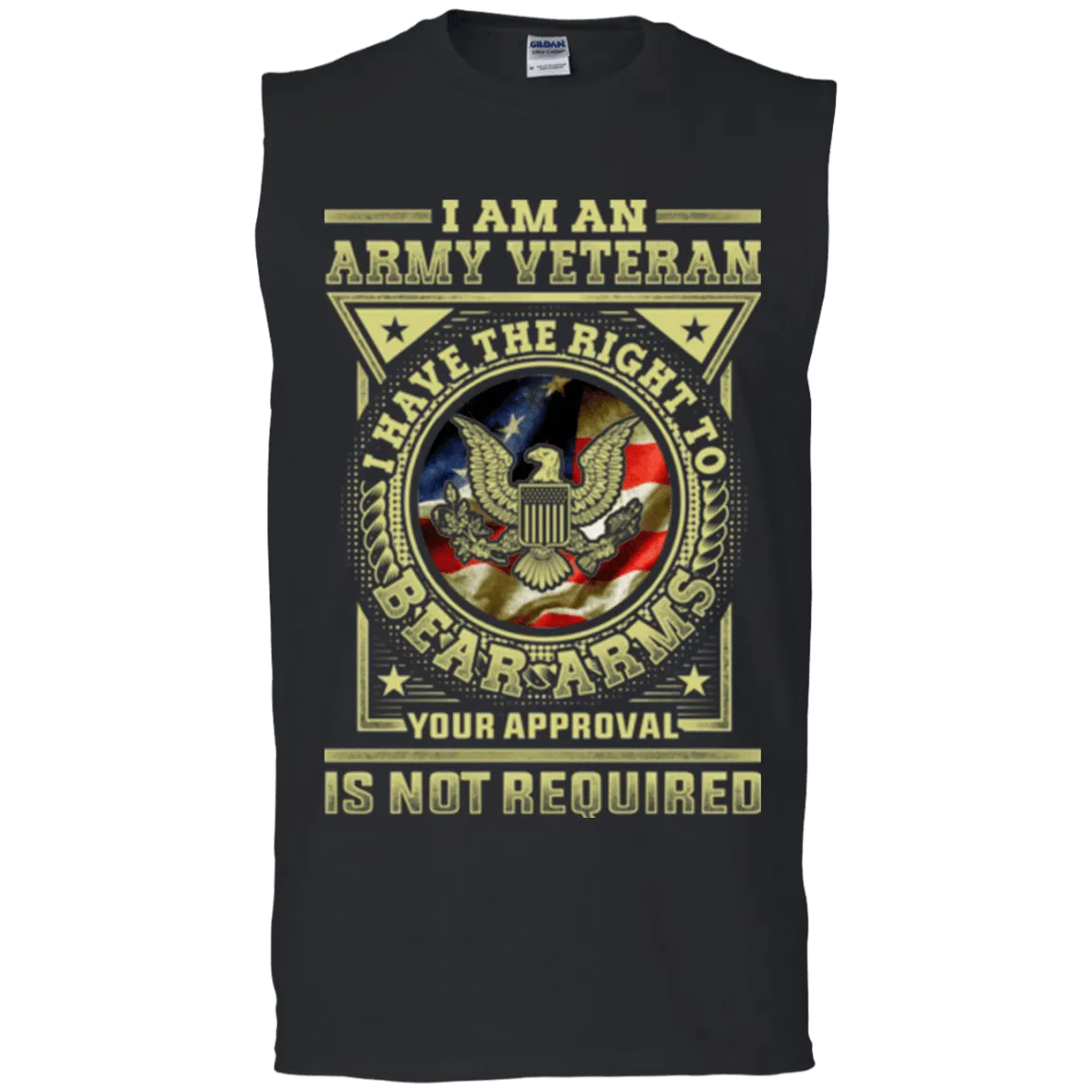 Army Veteran Have the Right To Bear Arms Men Front T Shirts