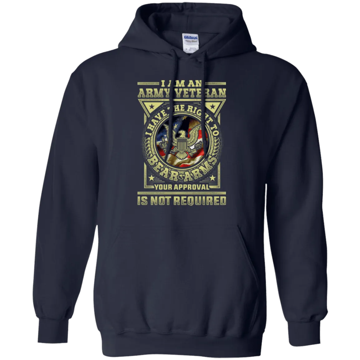 Army Veteran Have the Right To Bear Arms Men Front T Shirts