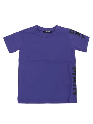 Balmain Kids Logo Printed Crewneck T-Shirt