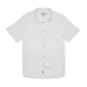 Bamboo Dobby Short Sleeve Shirt - White