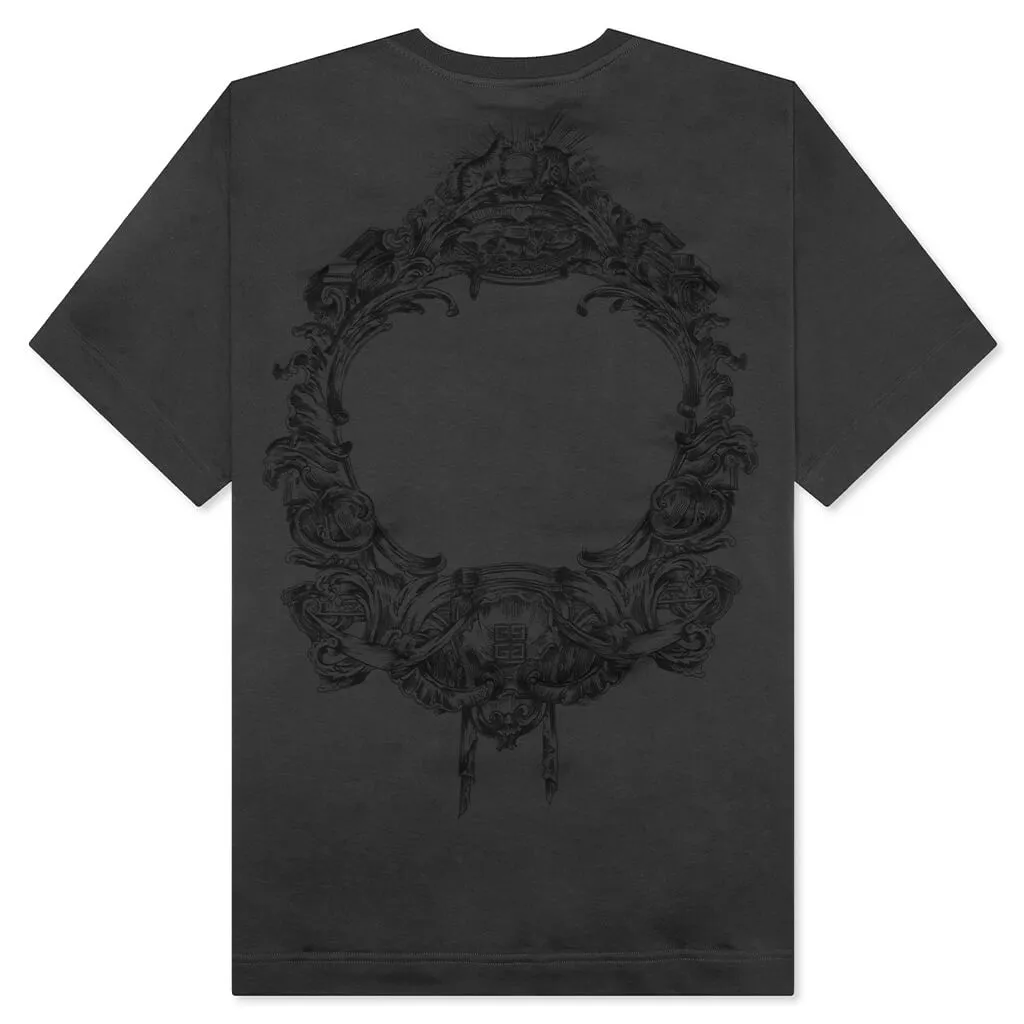 Baroque Print S/S T-Shirt - Charcoal