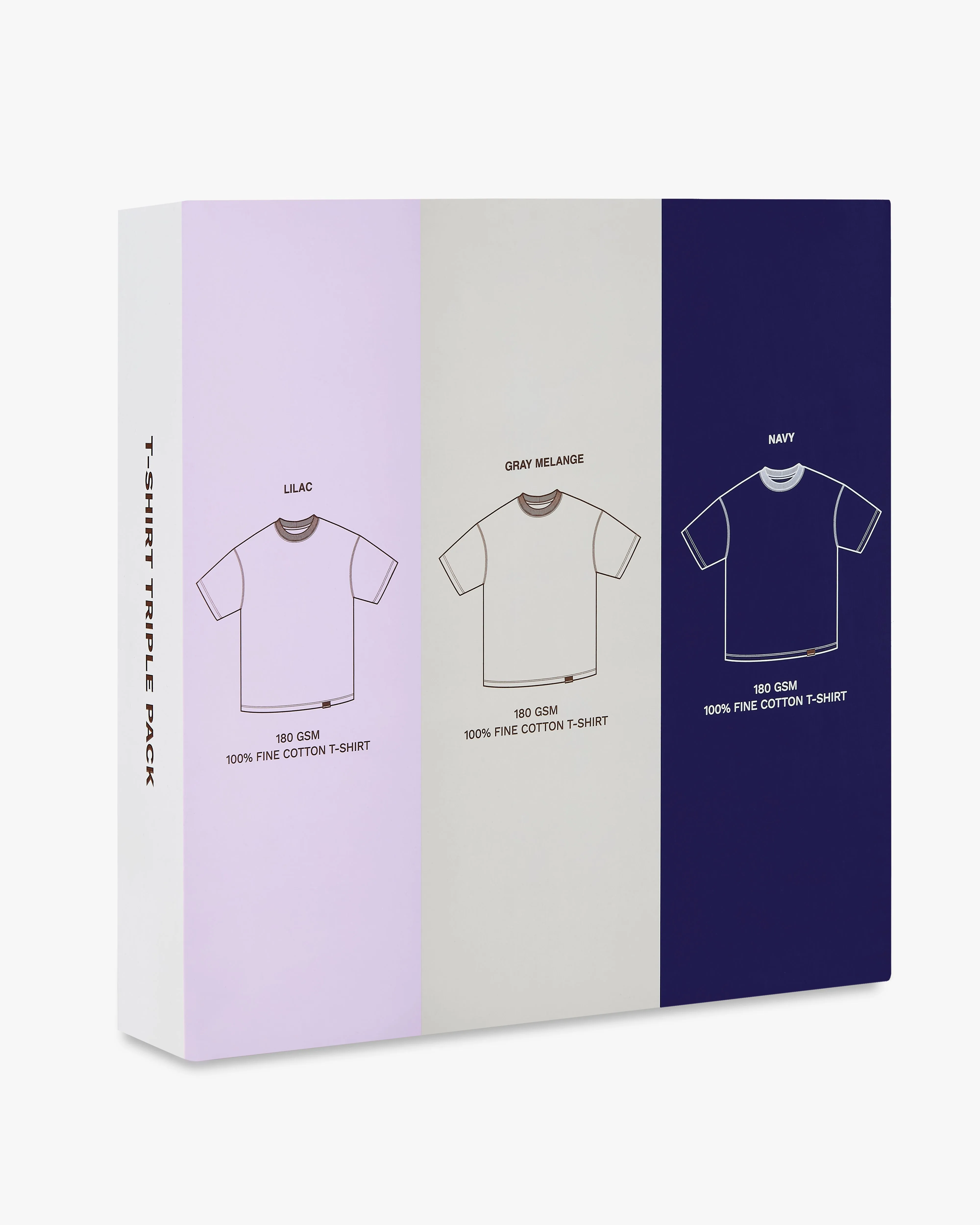 Basic Tee Lilac/Grey/Navy 3Xpack