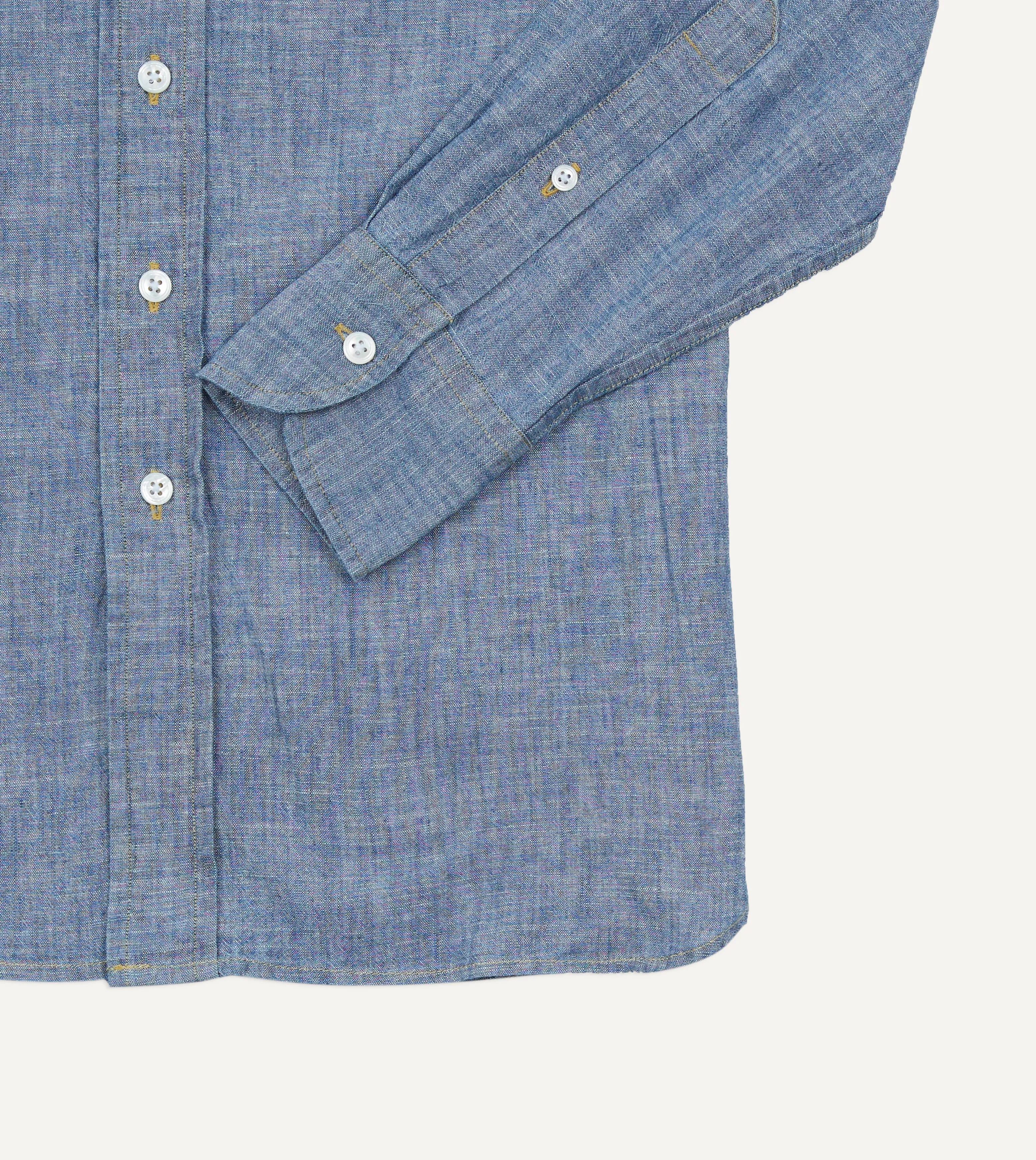 Blue Chambray Long Point Collar Shirt