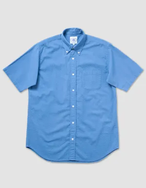 BLUE SEERSUCKER SHORT SLEEVE SHIRT