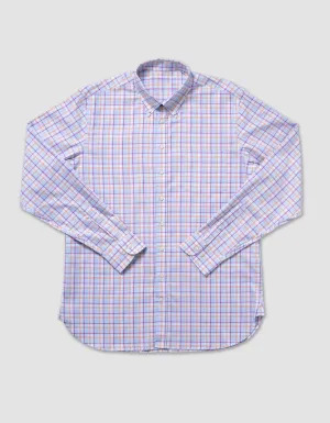 BLUE/ORNGE/PINK WINDOWPANE SHIRT