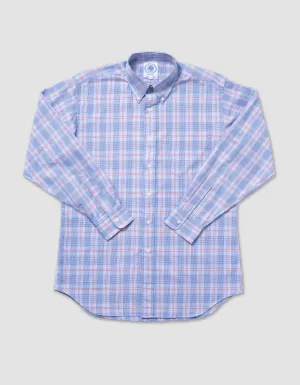 BLUE/RED LARGE WINDOWPANE SHIRT