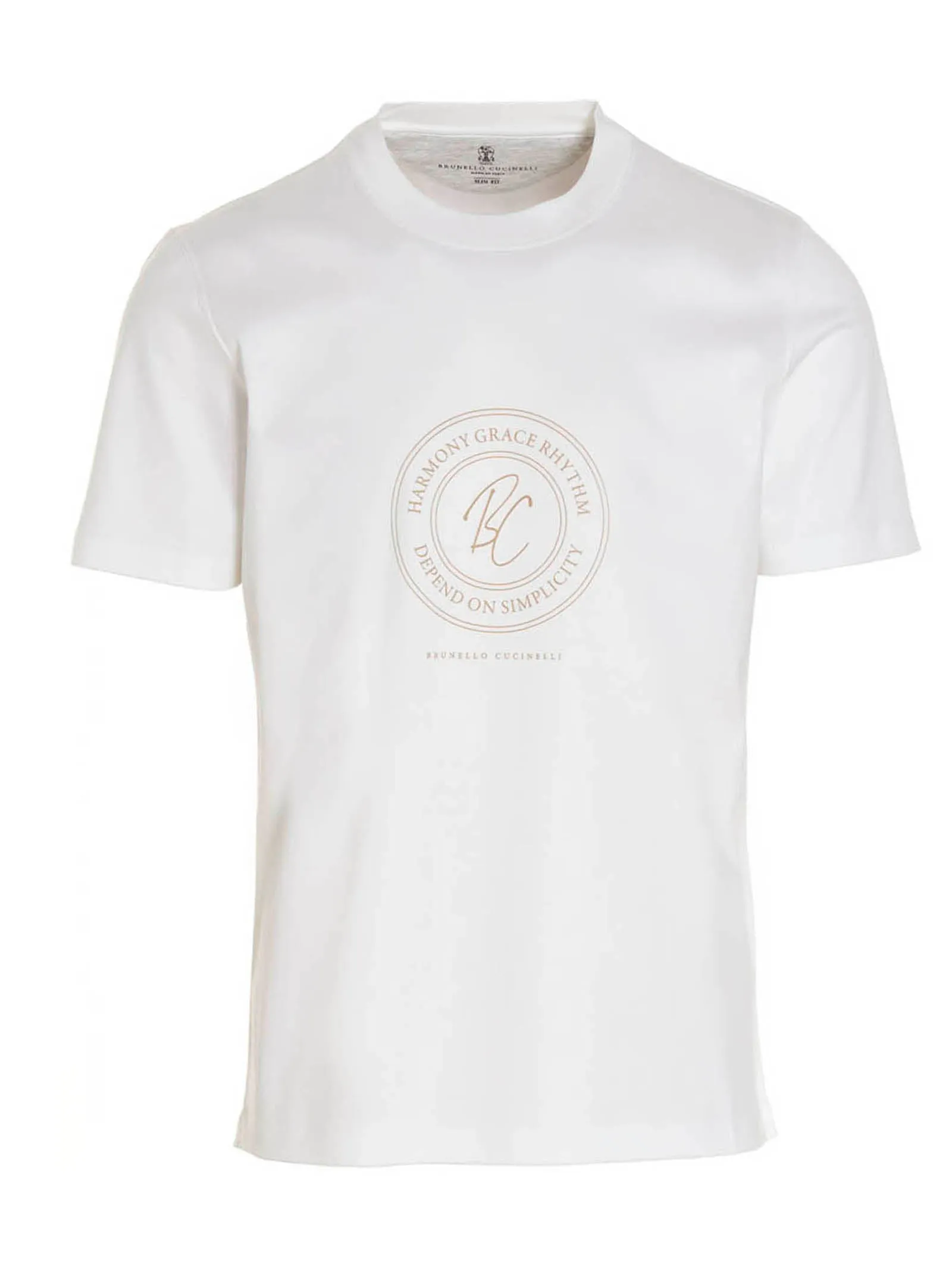 Brunello Cucinelli Logo Printed Crewneck T-Shirt