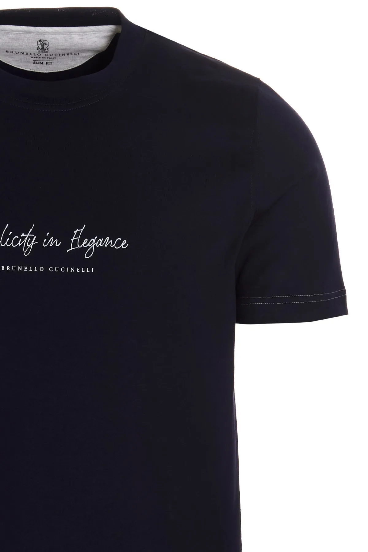 Brunello Cucinelli Logo Printed Crewneck T-Shirt