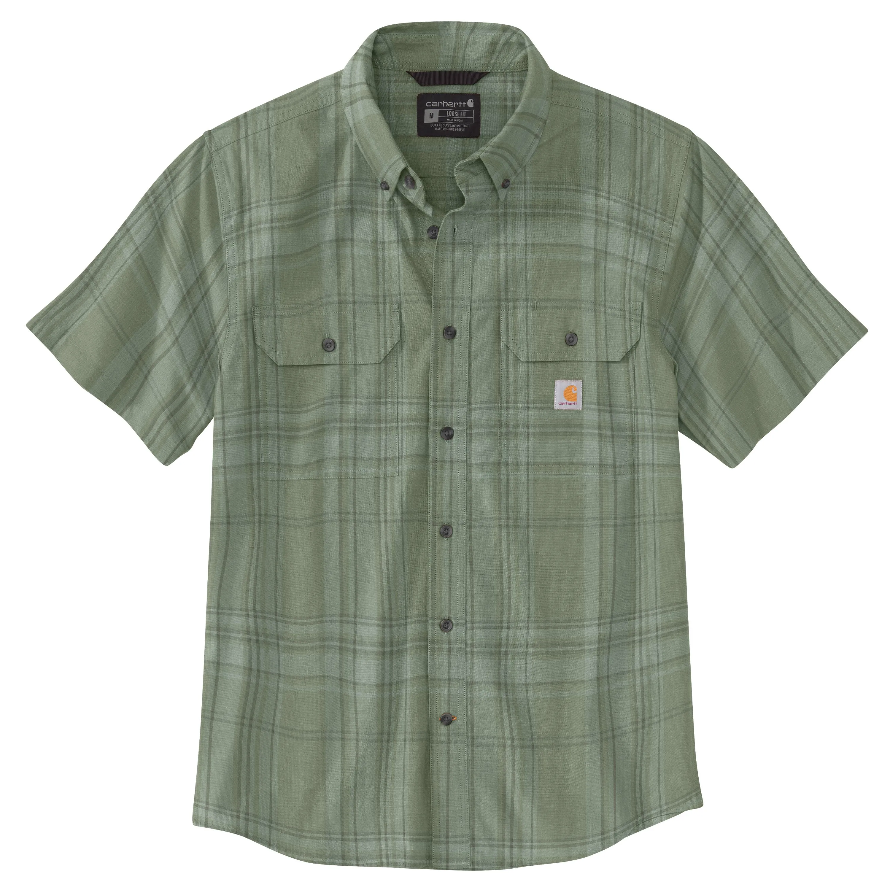 Carhartt Men's Loose Fit Midweight Button-Down Short Sleeve Work Shirt