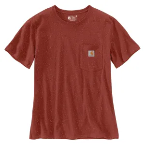 Carhartt Women's Short Sleeve Pocket T-Shirt_Spice Red Nep