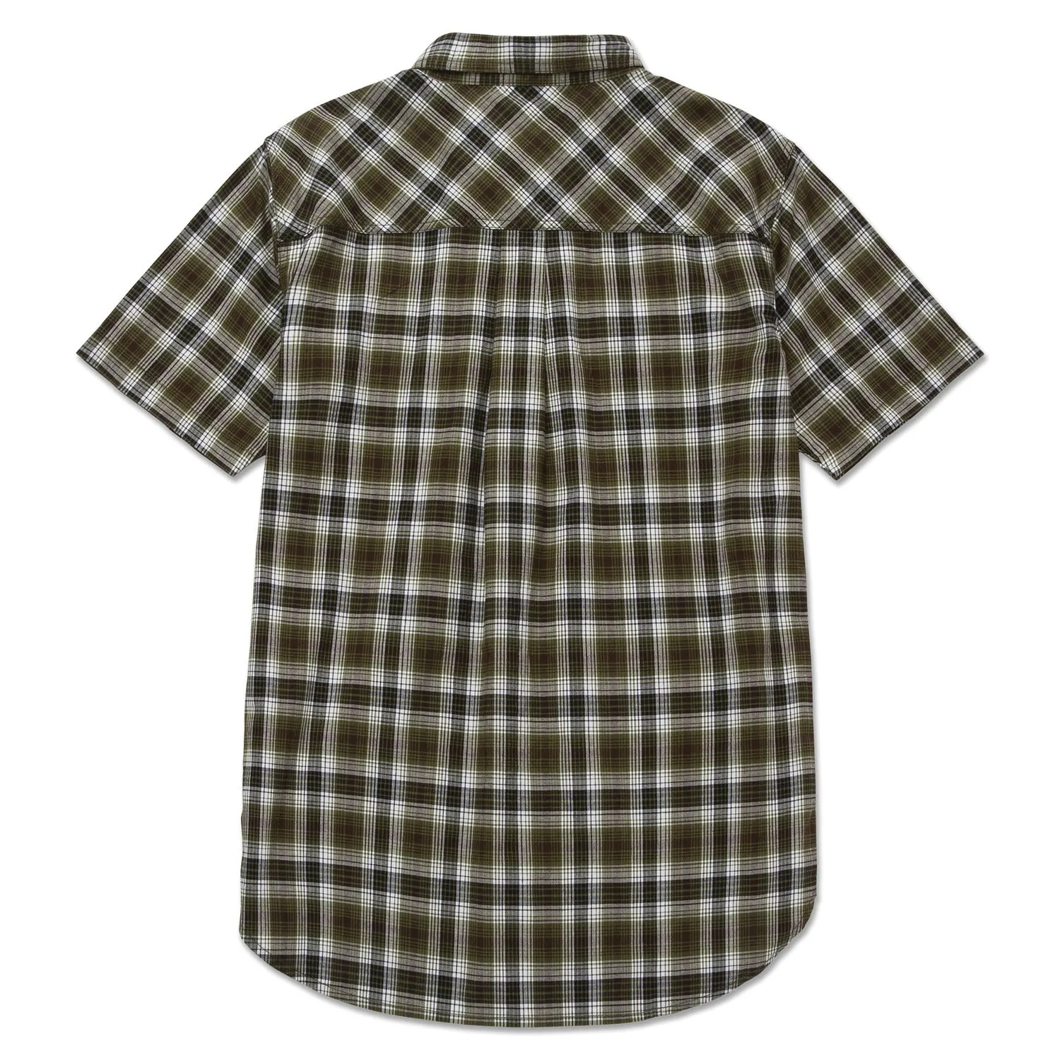 CAT Men's Plaid Button-Downp Short Sleeve Work Shirt