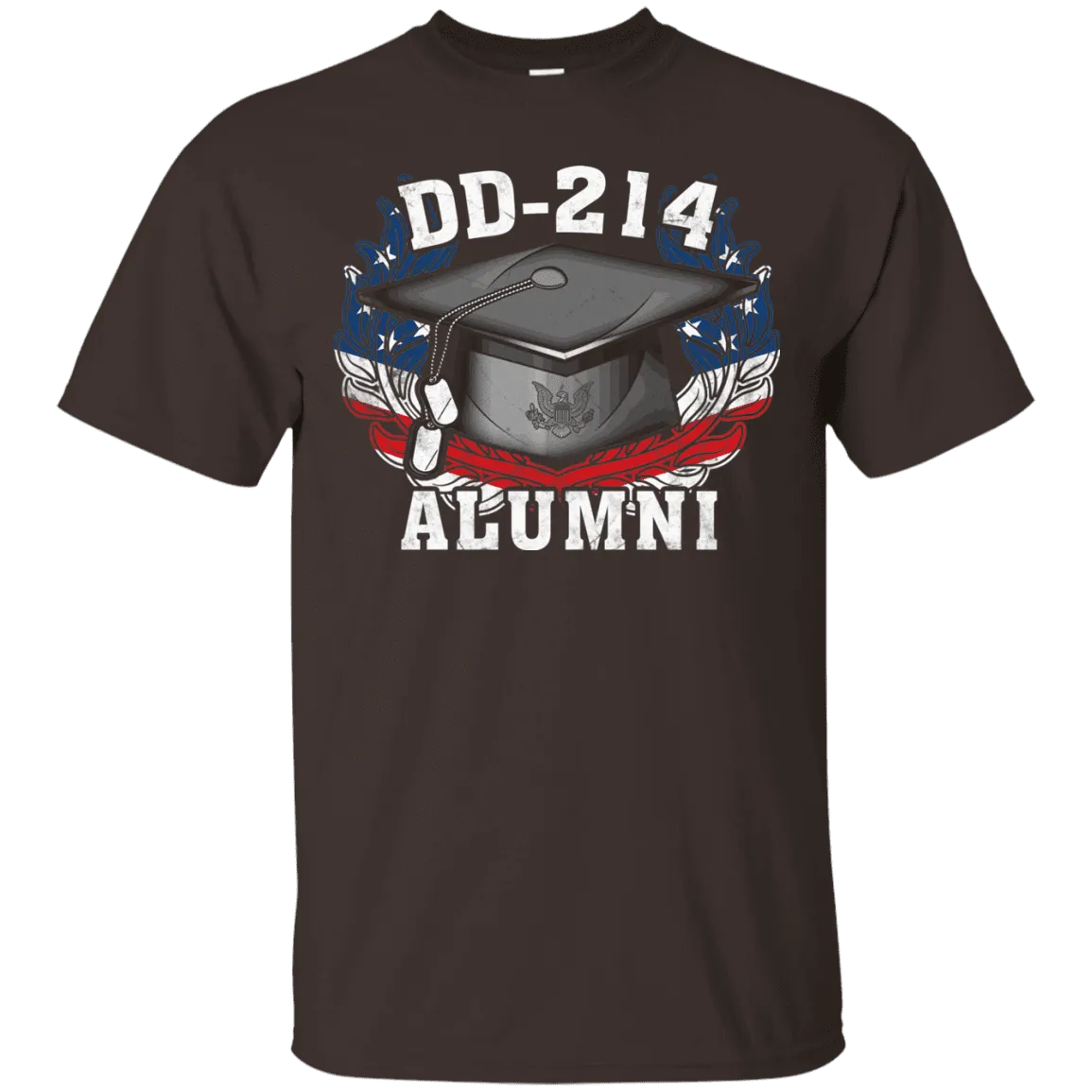 DD 214 Alumni Army Veteran Men Front T Shirts