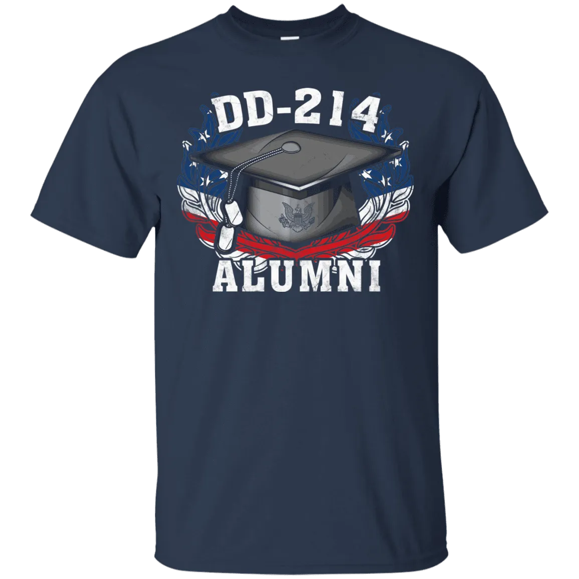 DD 214 Alumni Army Veteran Men Front T Shirts