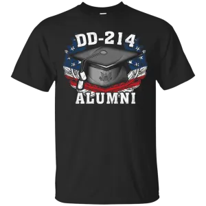 DD 214 Alumni Army Veteran Men Front T Shirts