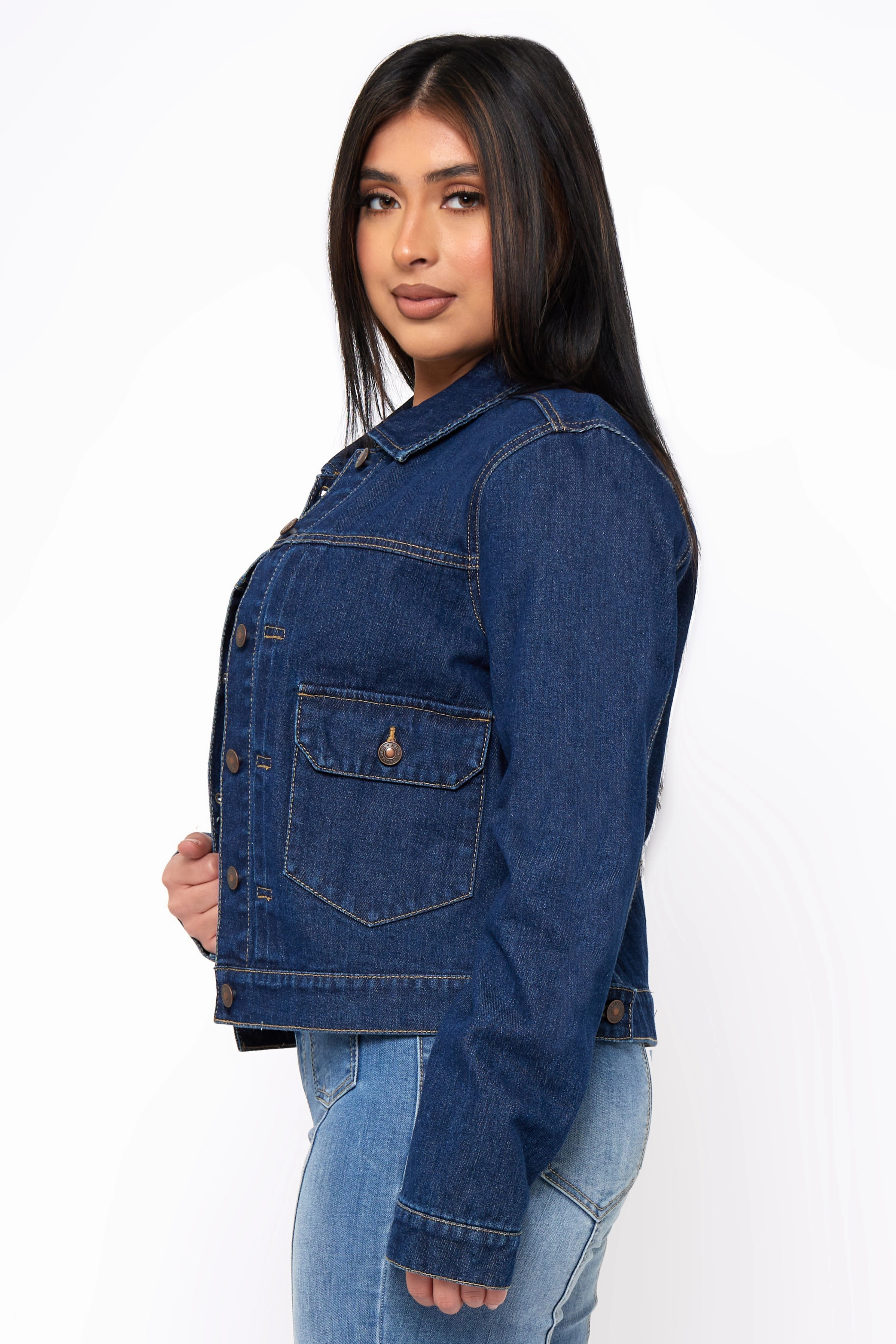 Denim Jacket with Patch Pockets