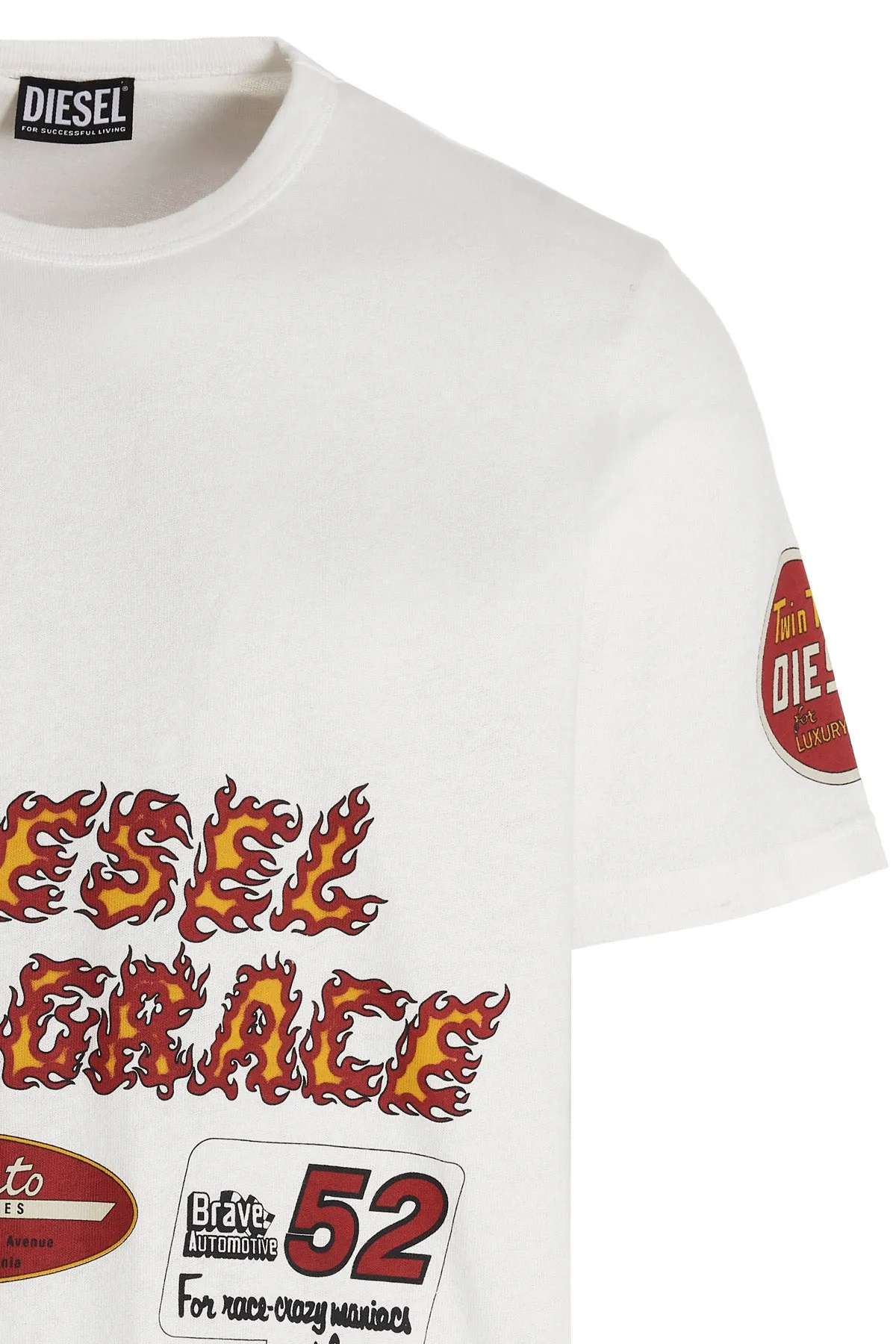 Diesel T-Just Logo Printed Crewneck T-Shirt