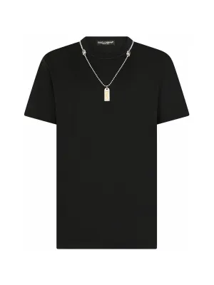 Dolce & Gabbana Necklace Printed T-Shirt