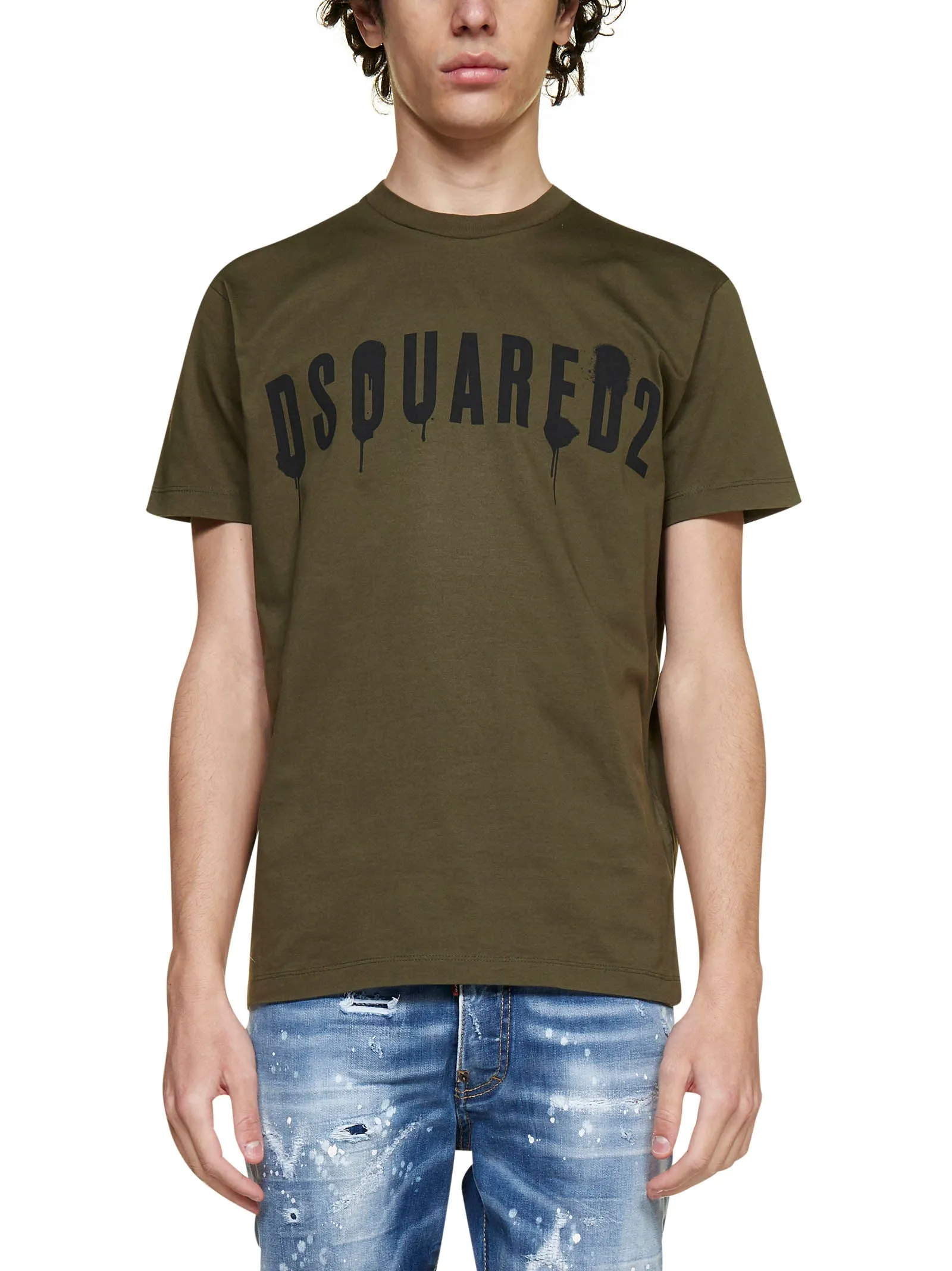 Dsquared2 Graffiti Printed Crewneck T-Shirt