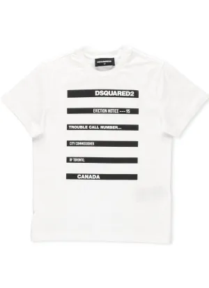 Dsquared2 Kids Logo Printed Crewneck T-Shirt