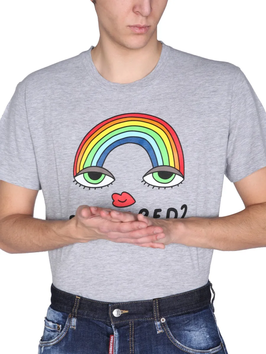 Dsquared2 Logo Printed Crewneck T-Shirt