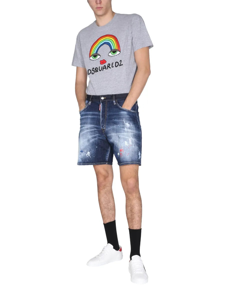 Dsquared2 Logo Printed Crewneck T-Shirt