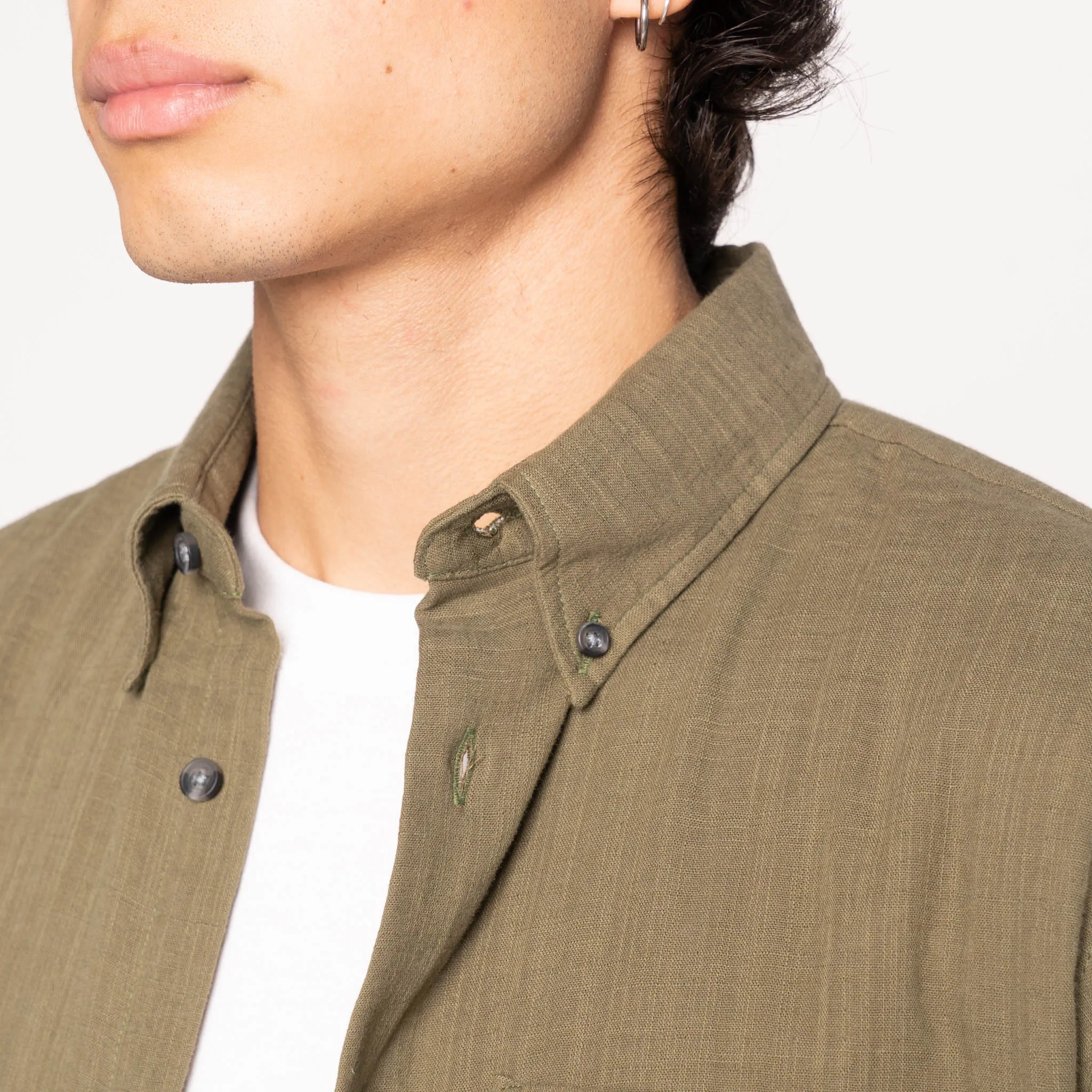 Easy Shirt - Double Wave Slub Gauze - Juniper