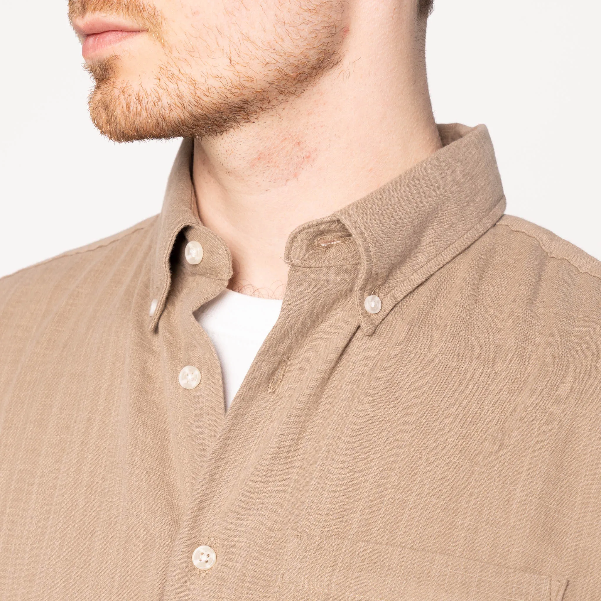 Easy Shirt - Double Weave Slub Gauze - Sand