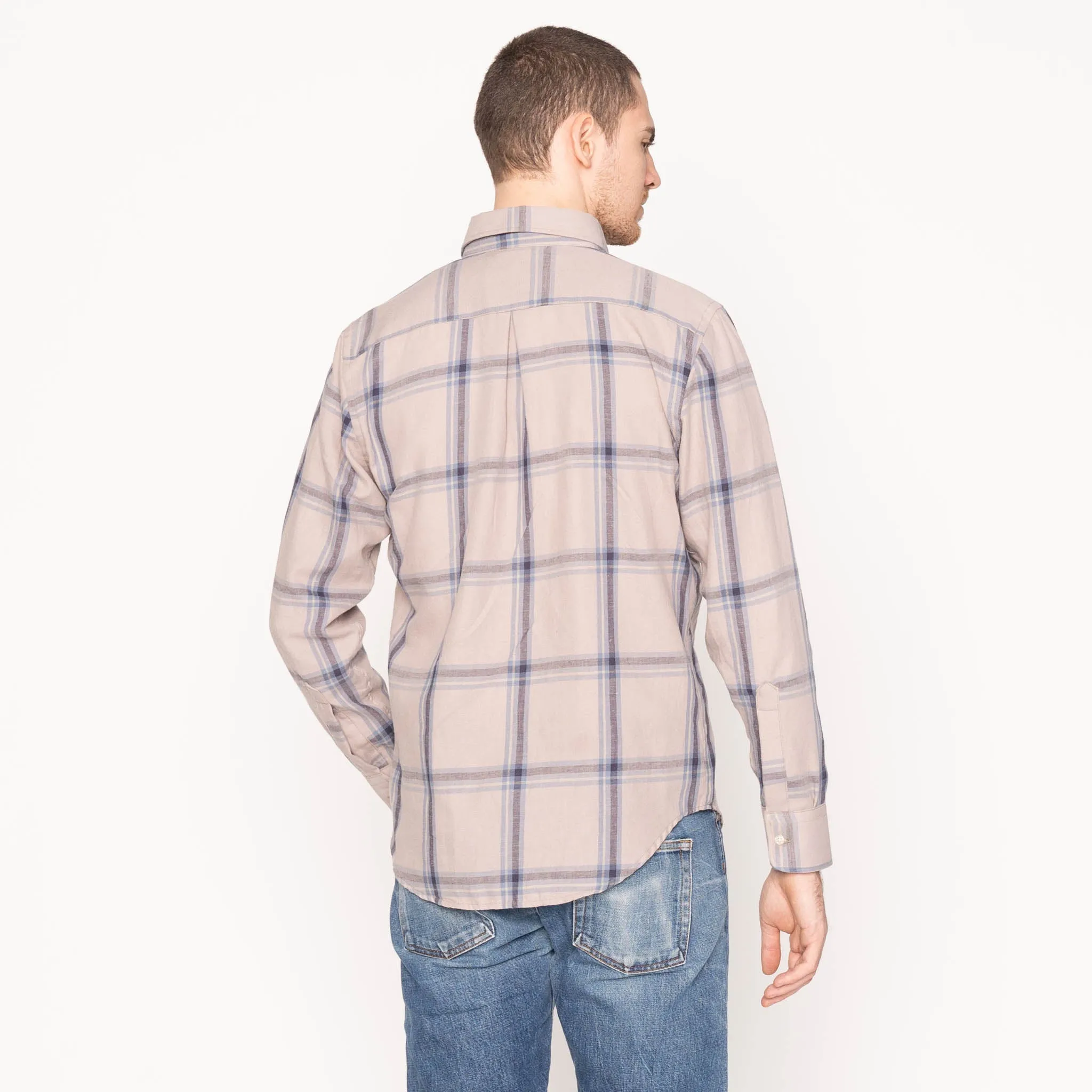 Easy Shirt - Hemp Blend Check - Sand