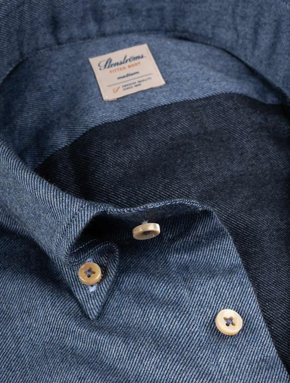 Flannel Fitted Shirt Navy