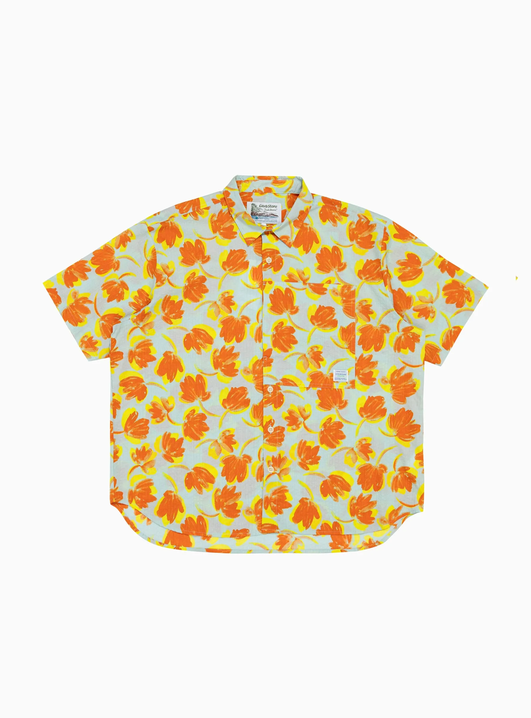 Home Party Short Sleeve Shirt Orange
