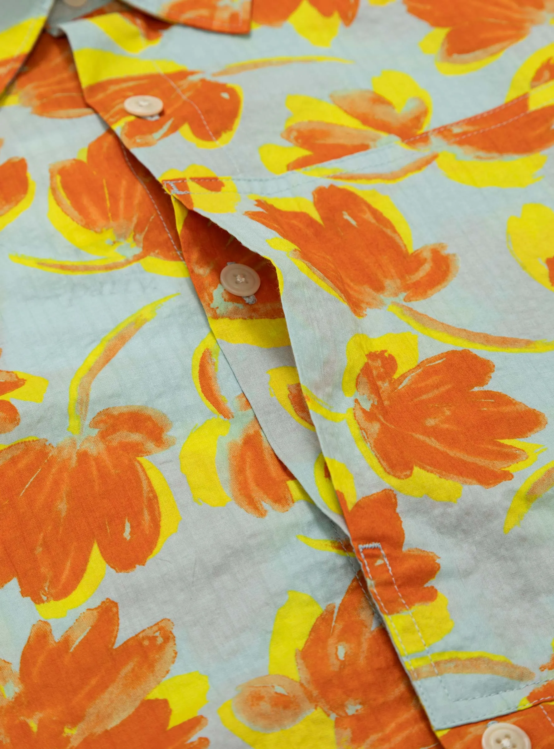 Home Party Short Sleeve Shirt Orange