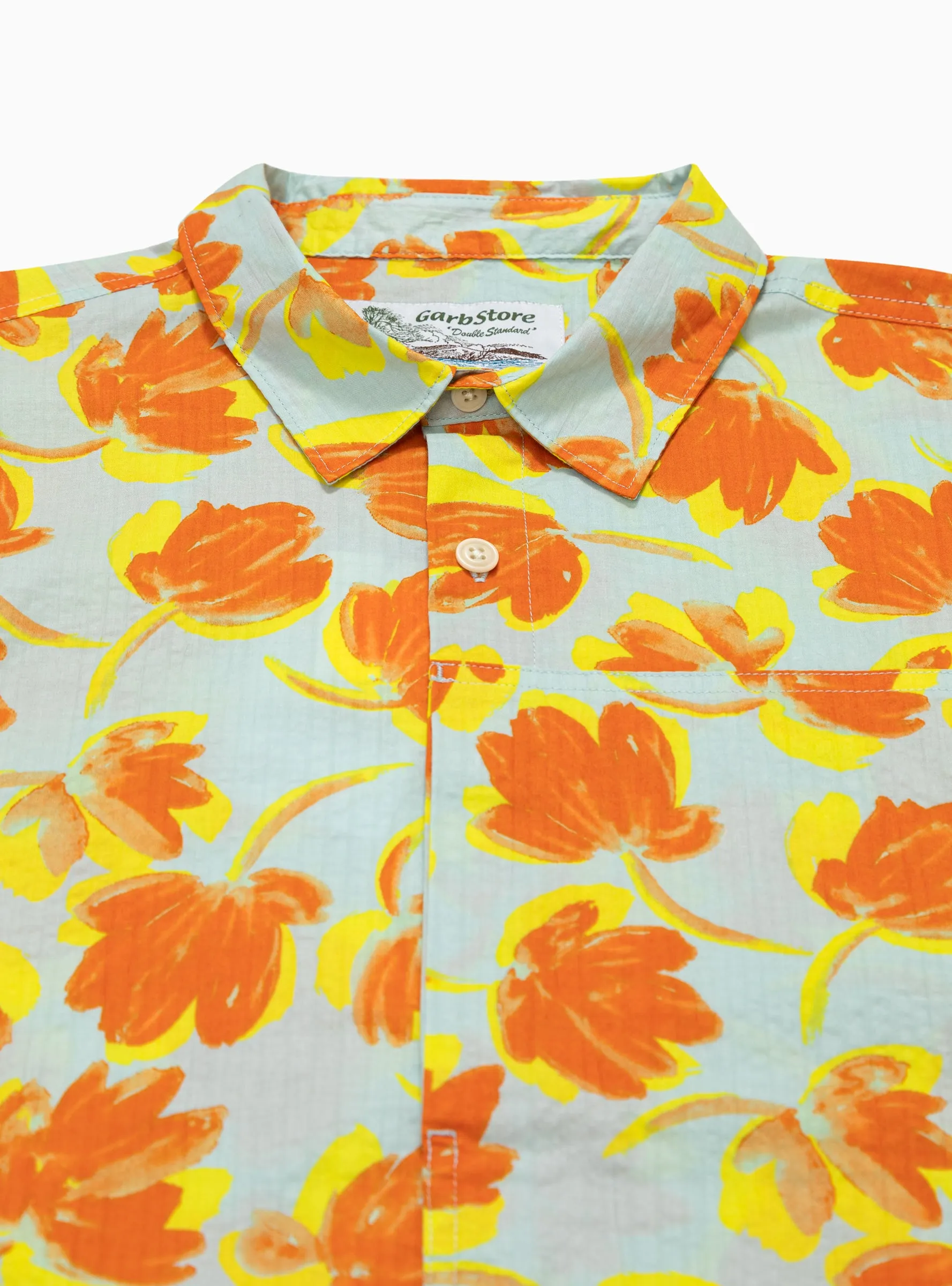 Home Party Short Sleeve Shirt Orange