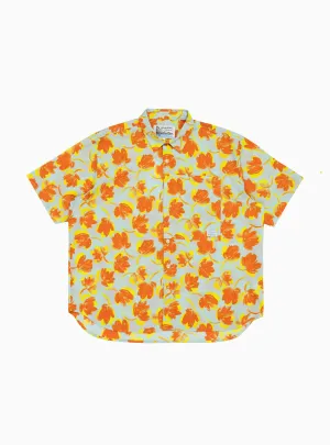 Home Party Short Sleeve Shirt Orange
